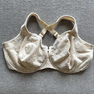Bali Bra Size 38DDD Style 3446 Lace Underwire Beige Nude